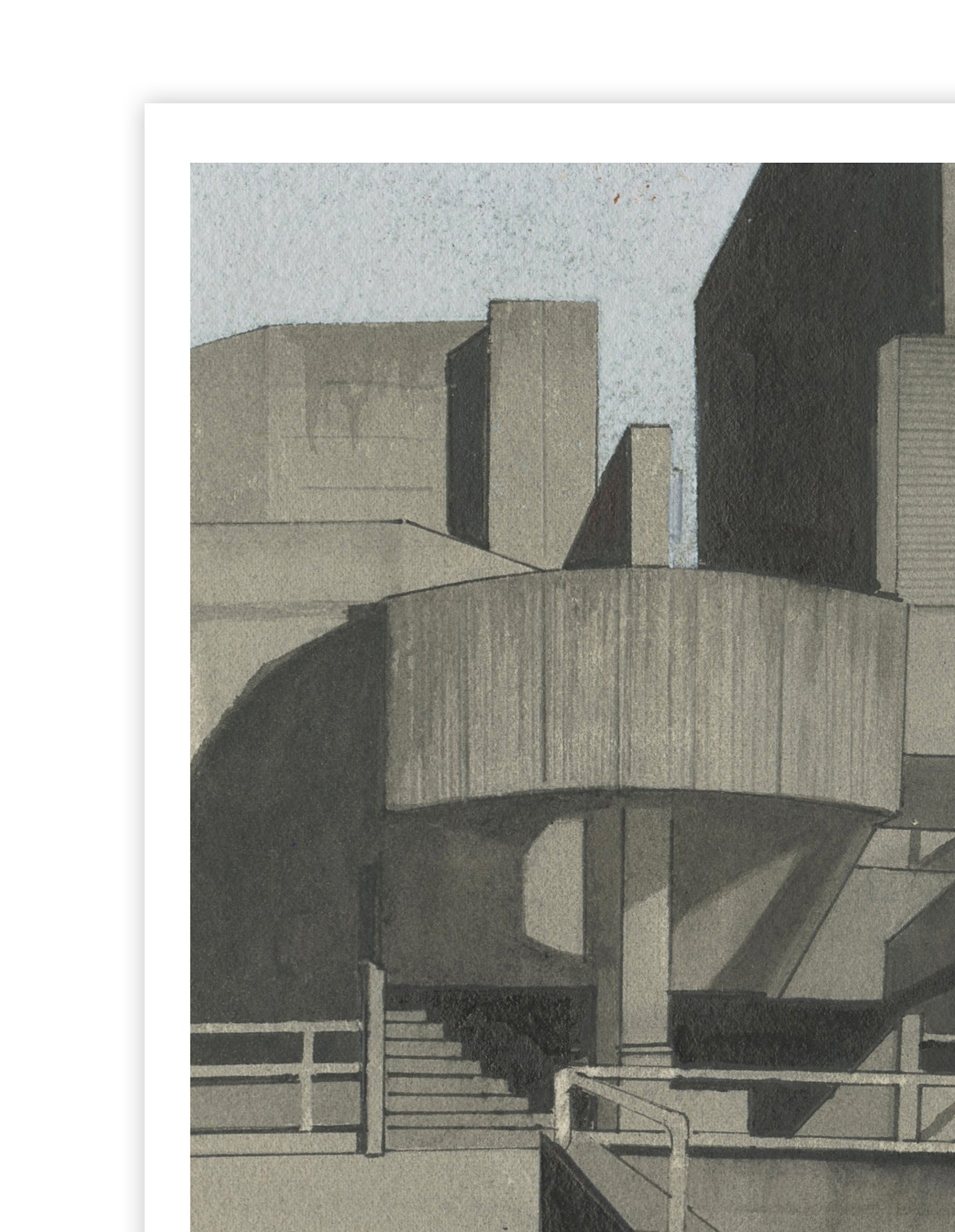 Mandy Payne - Study of Southbank, hand-signed print, AOAP Projects