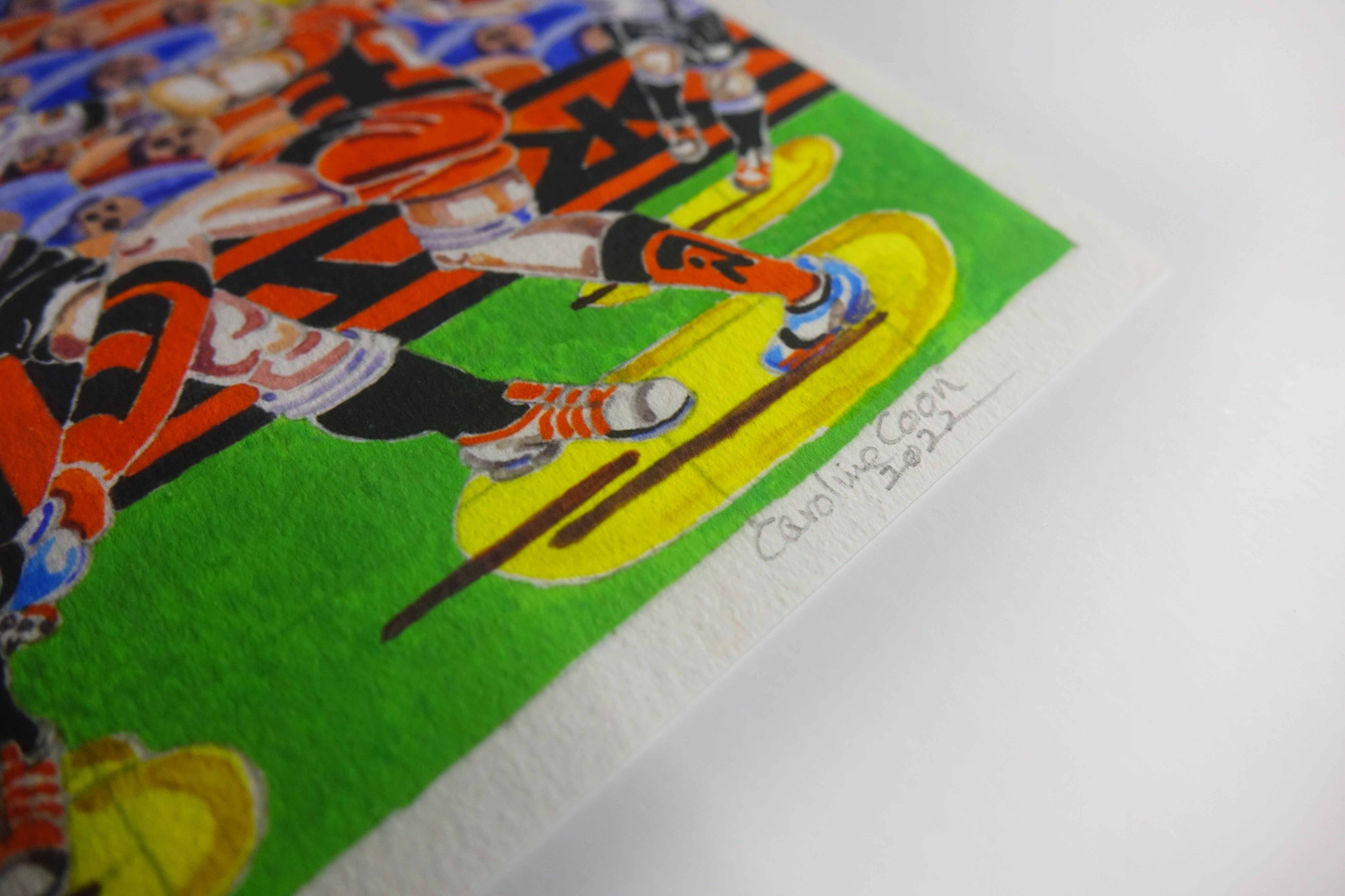 Caroline Coon - Rugged Defensive Play, hand-signed print, AOAP Projects